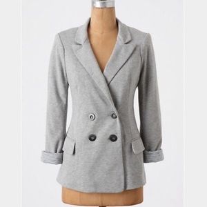 Anthropologie Cartonnier Gray Easy-Peasy Blazer